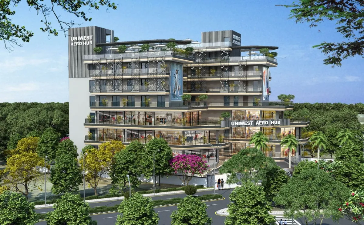 Uniwest Aero Hub, Sector 22D Yamuna Expressway – front elevation (artistic impression)